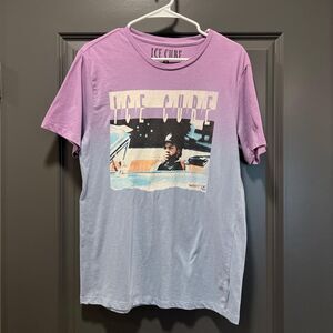 Purple and blue ombre dyed Ice Cube graphic tee Size M